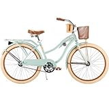 Huffy 24' Women's Nel Lusso Cruiser Bike, 54576, Mint, Wire Basket