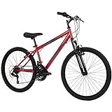 Huffy Stone Mountain Hardtail Mountain Bike, 24 Inch, 21-Speed, Lightweight, Gloss Red (74808)